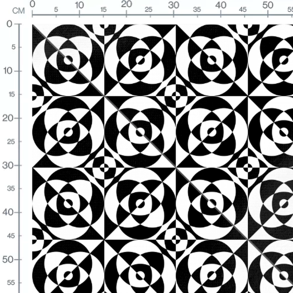 Tissu - Cercles imbriqués hypnotiques