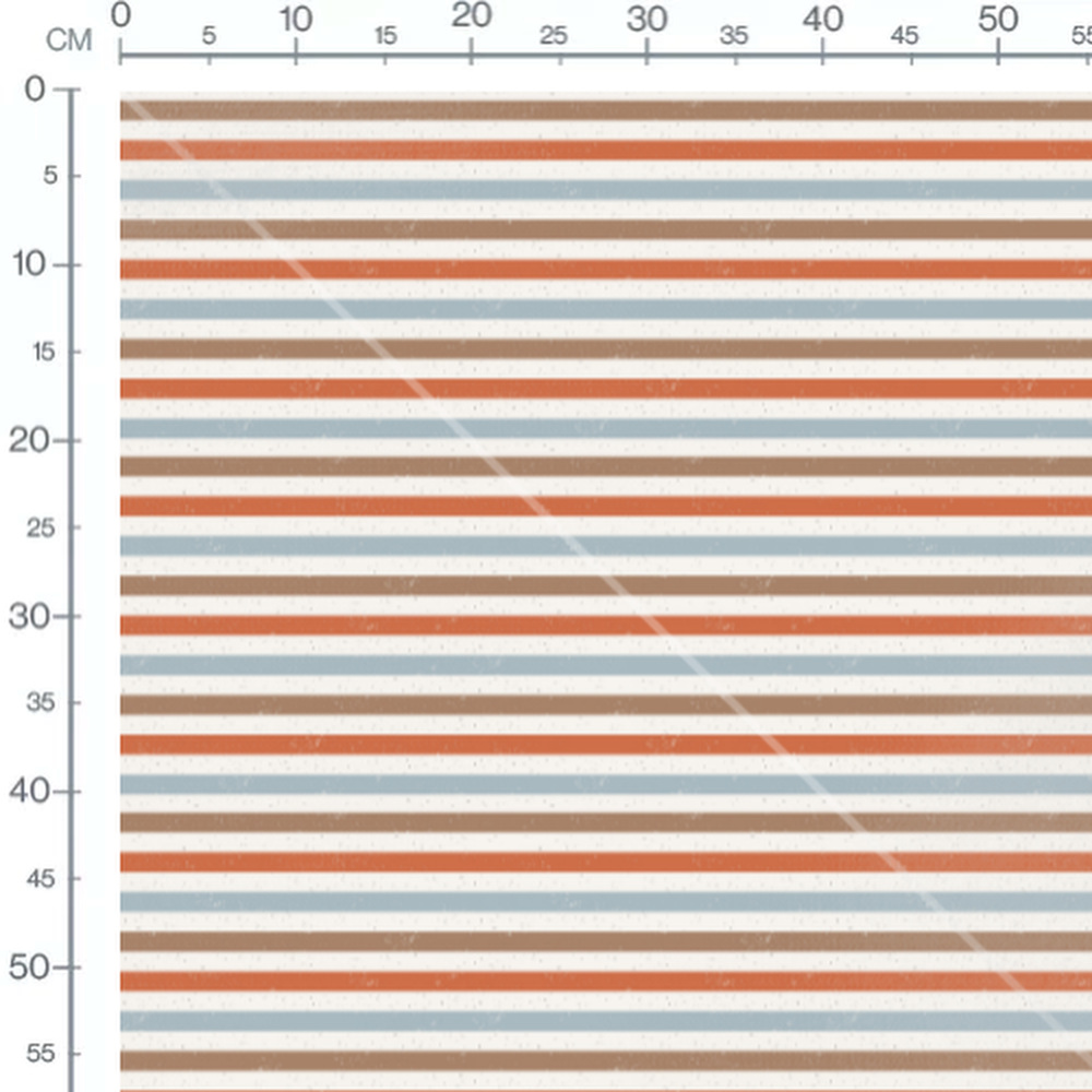 Tissu - Rayures marron et bleu vintage