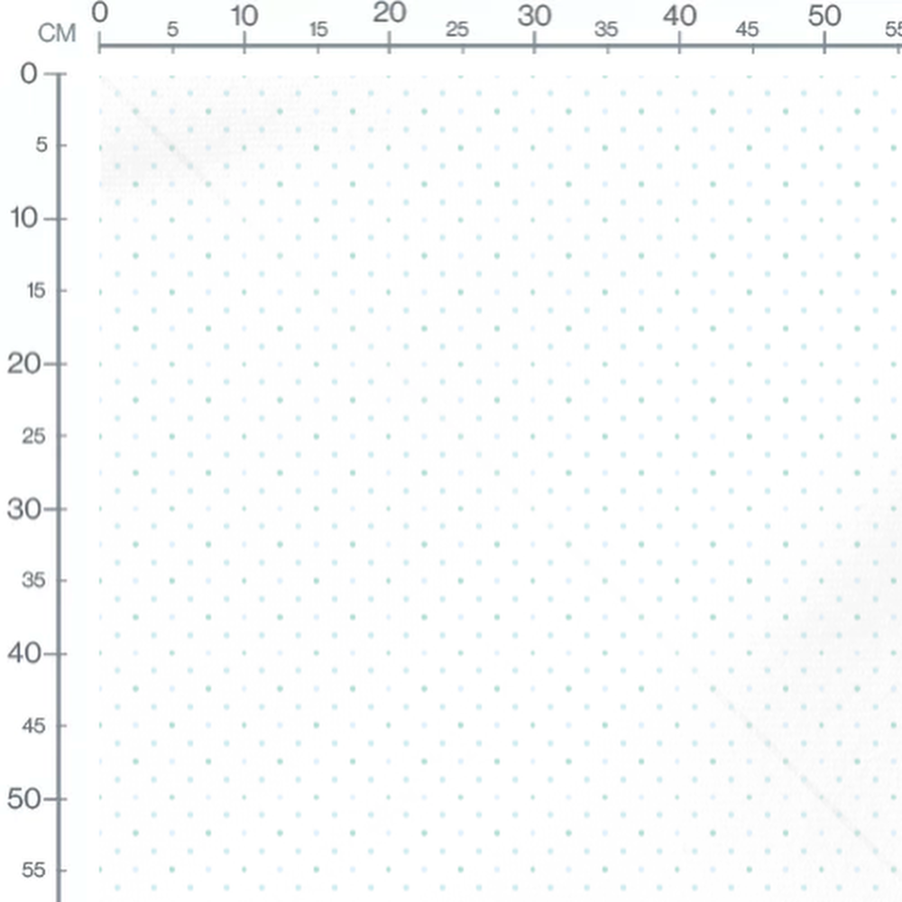 Tissu - Pois verts et bleus uniformes