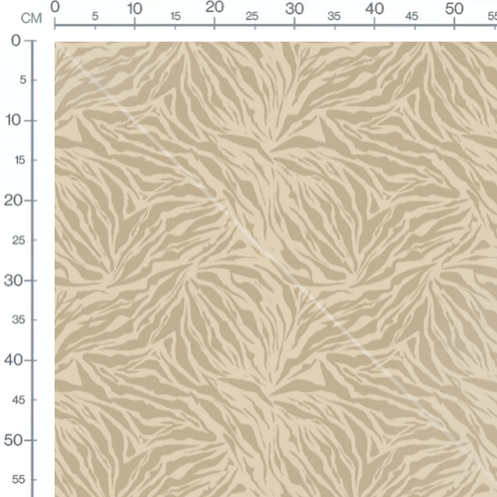 Tissu - Rayures zèbre beige sur crème