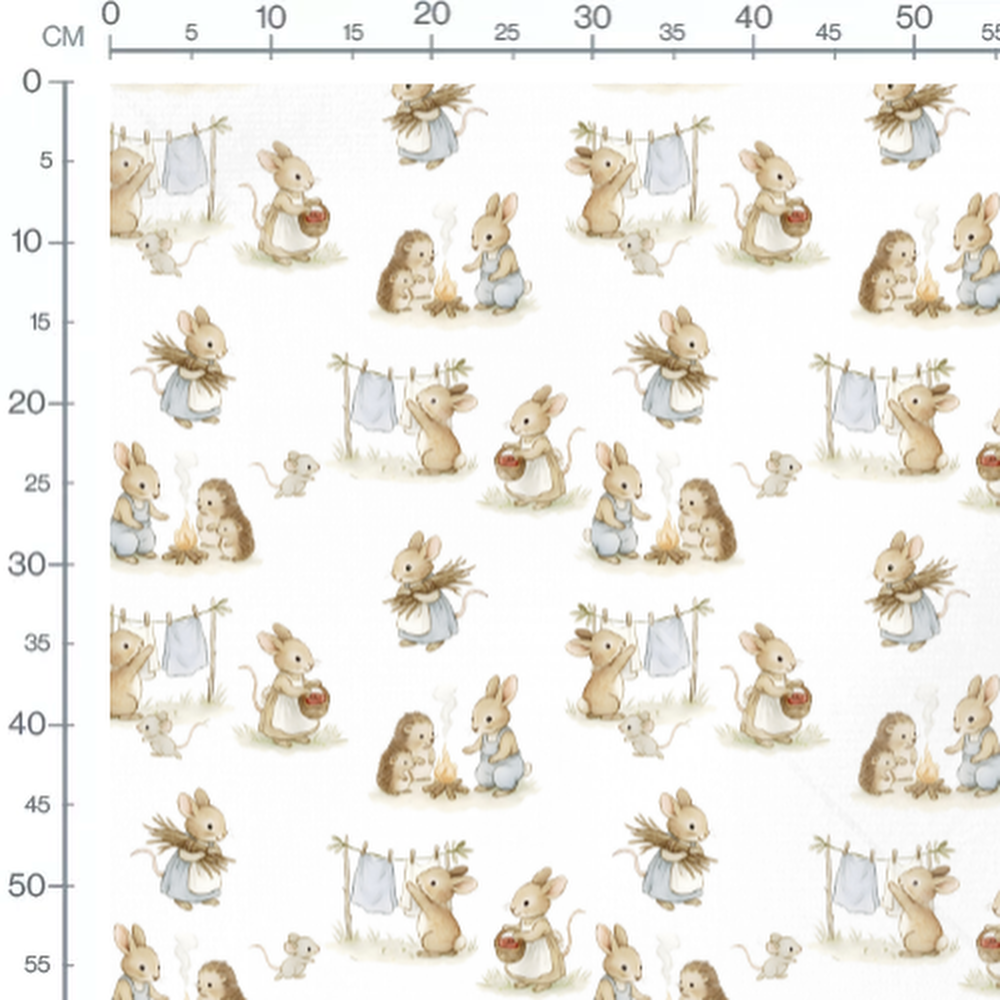 Tissu - Scènes de vie champêtre