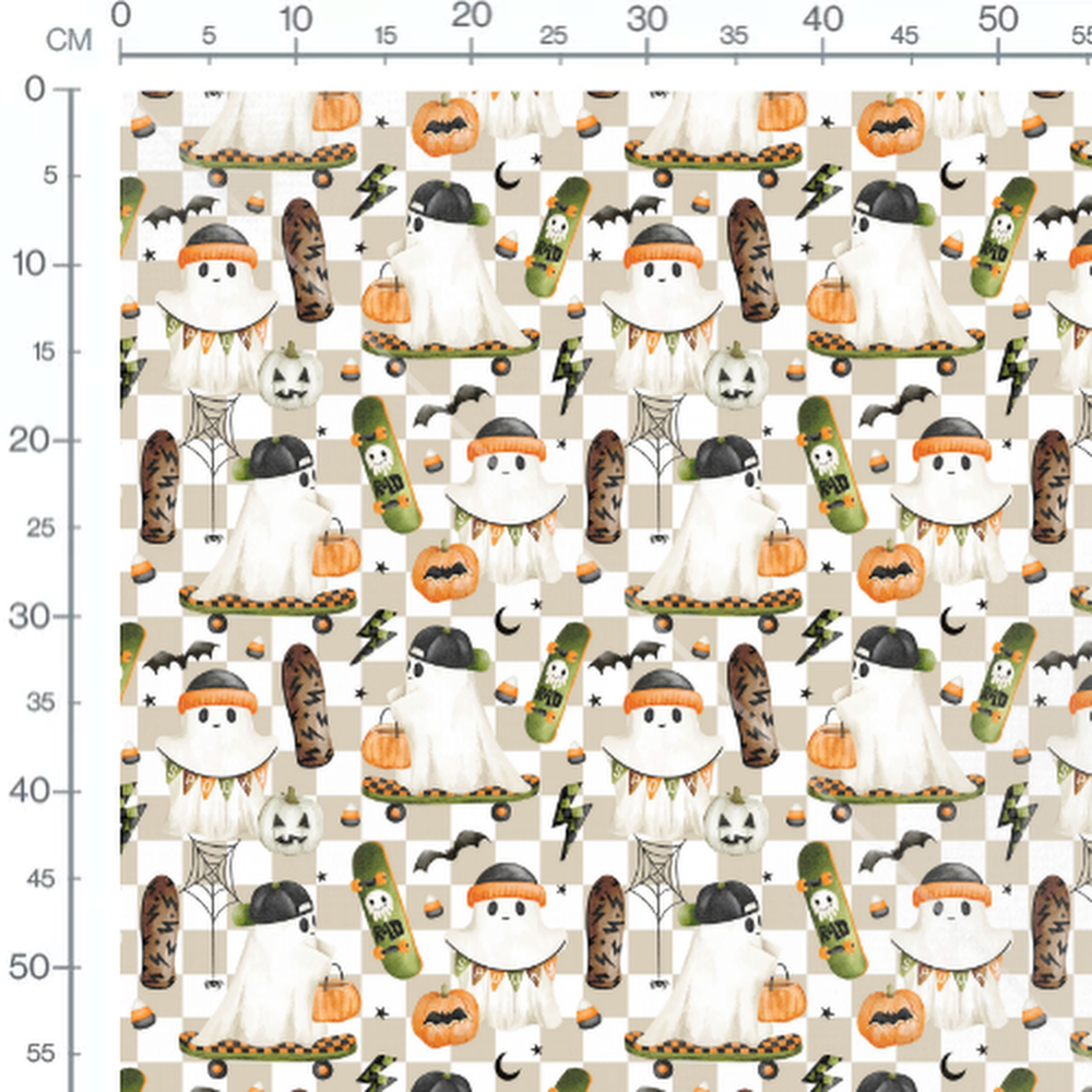 Tissu - Fantômes sur skateboards