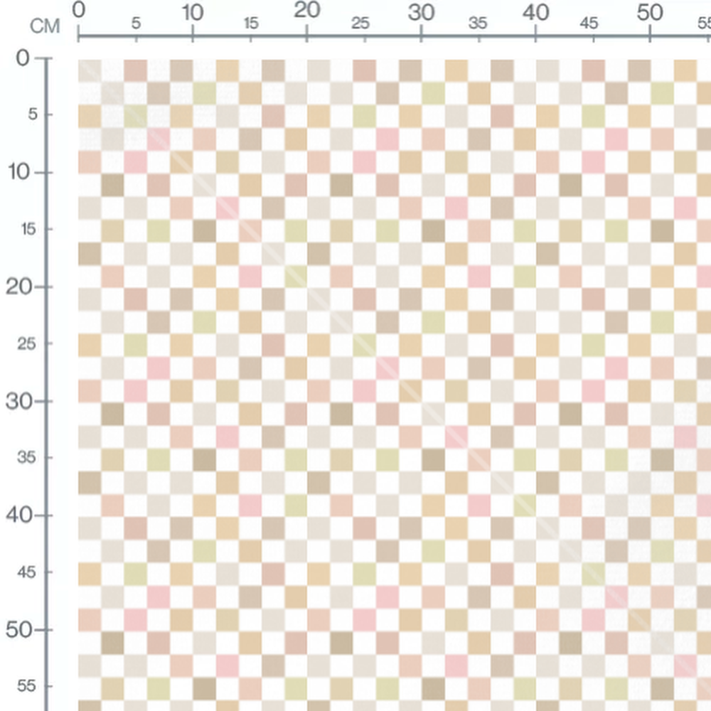 Tissu - Carreaux doux en rose et vert