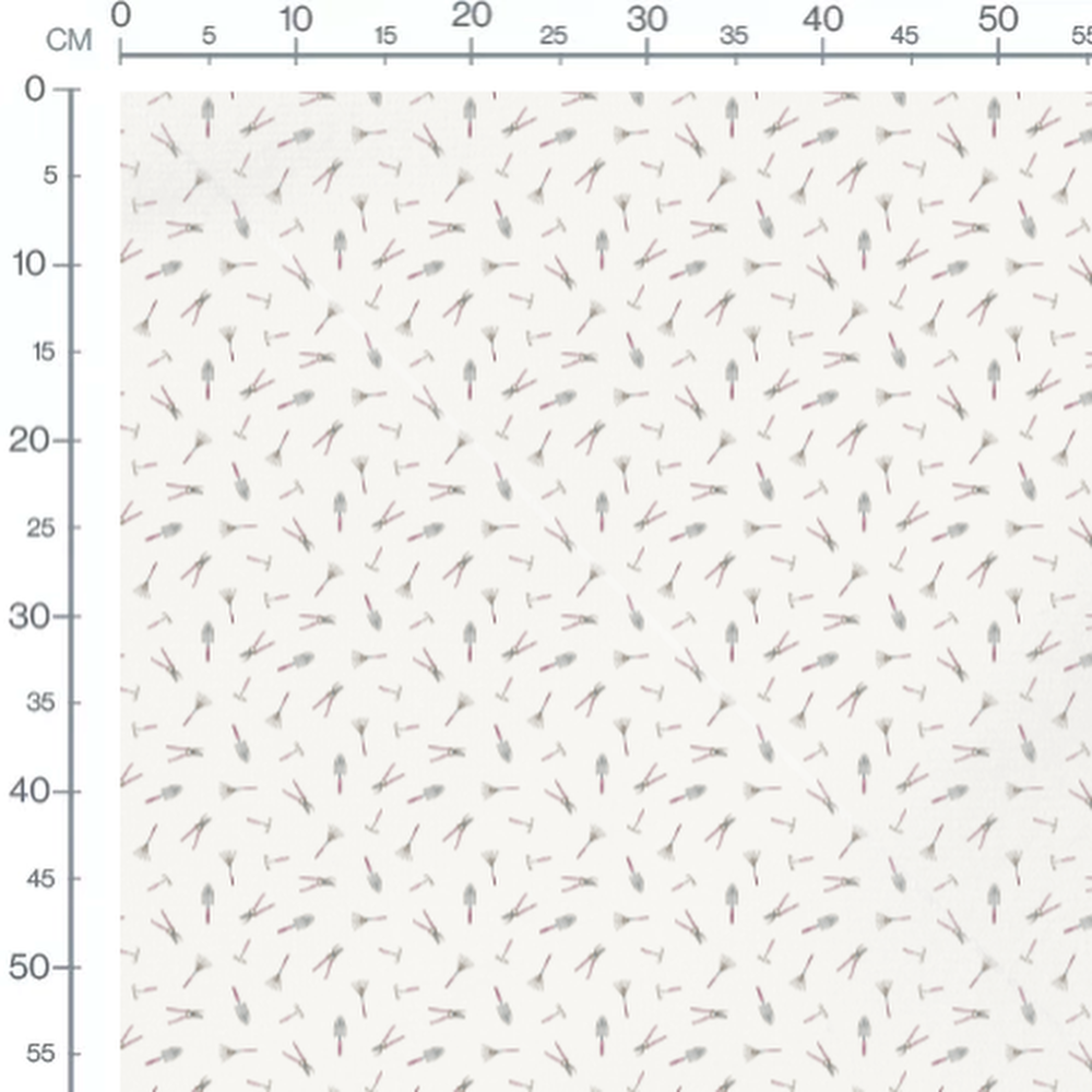 Tissu - Renards et oiseaux sur gris