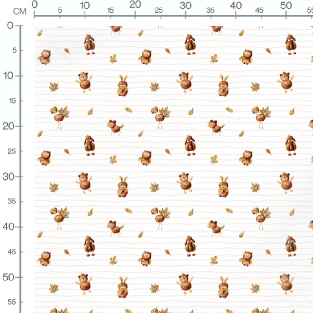Tissu - Fleurs losanges et feuilles