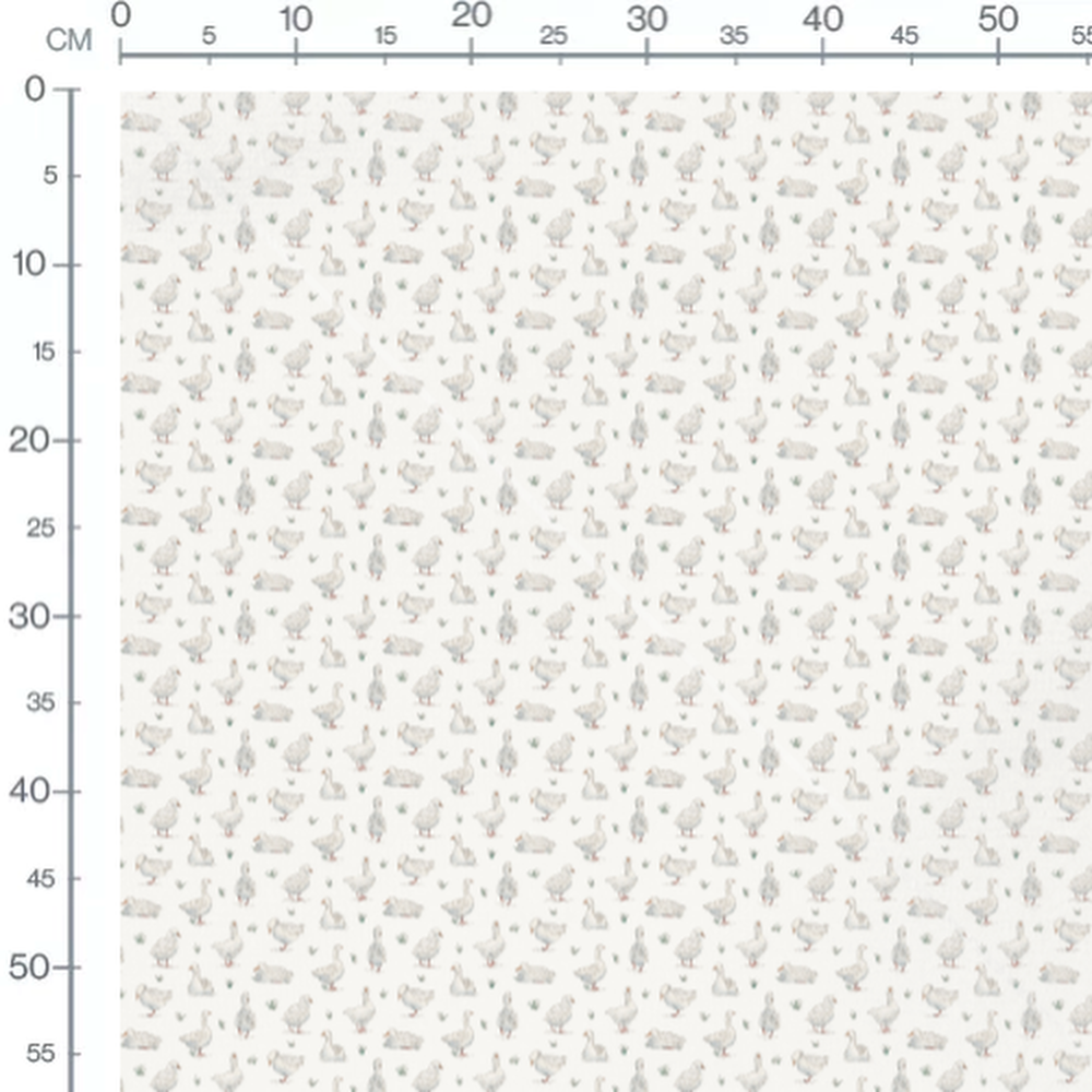 Tissu - Canards et herbes aquarelle