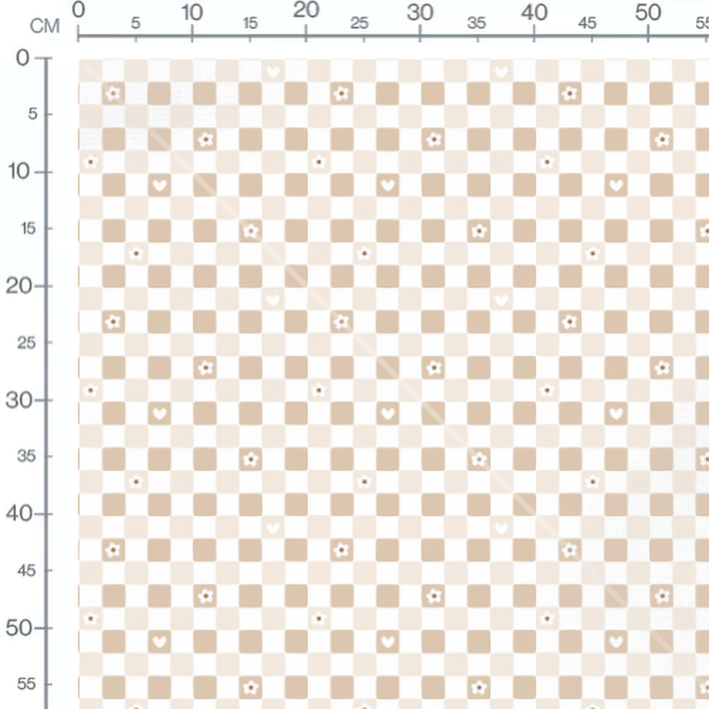 Tissu - Étoiles colorées sur crème