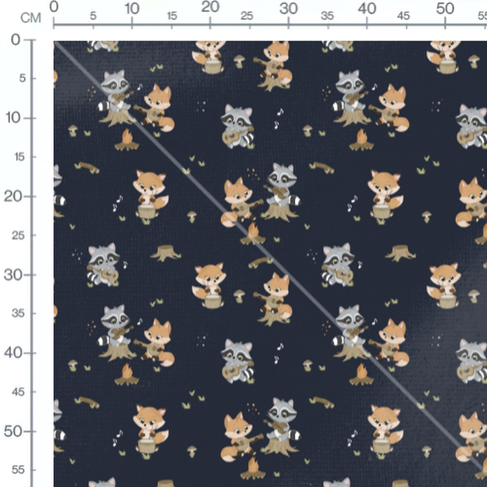 Tissu - Animaux jouant de la musique