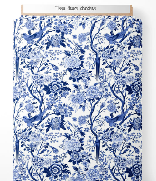 Tissu - Fleurs chinoises