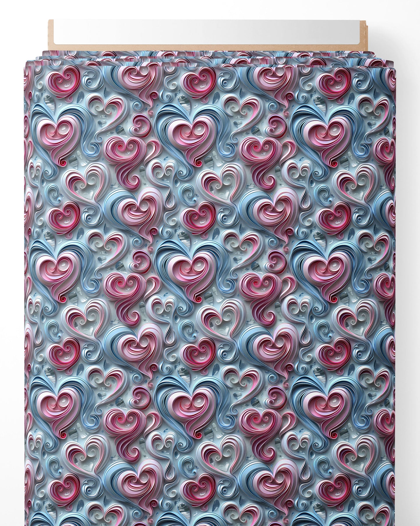 Tissu - 3D coeurs