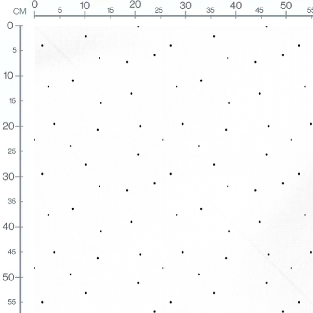 Tissu - Pois noirs dispersés sur blanc