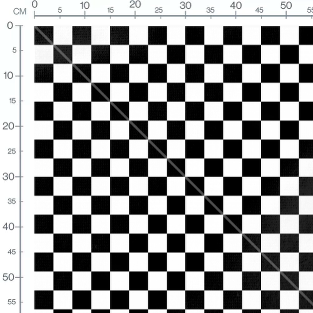 Tissu - Damier noir et blanc uni