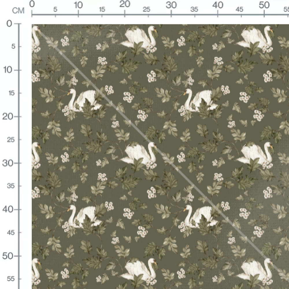 Tissu - Fleurs roses et brunes automnales