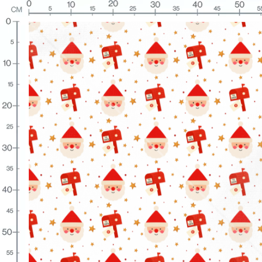 Tissu - Père Noël et boîtes aux lettres