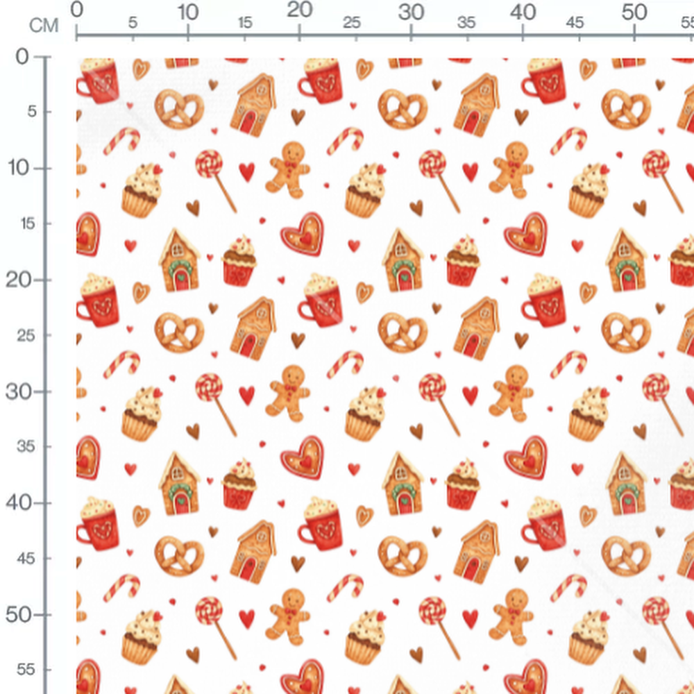 Tissu - Douceurs de Noël colorées