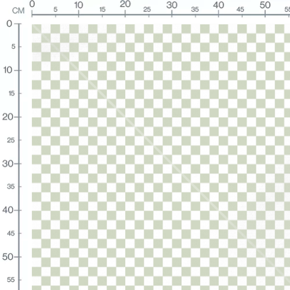Tissu - Carreaux verts et blancs