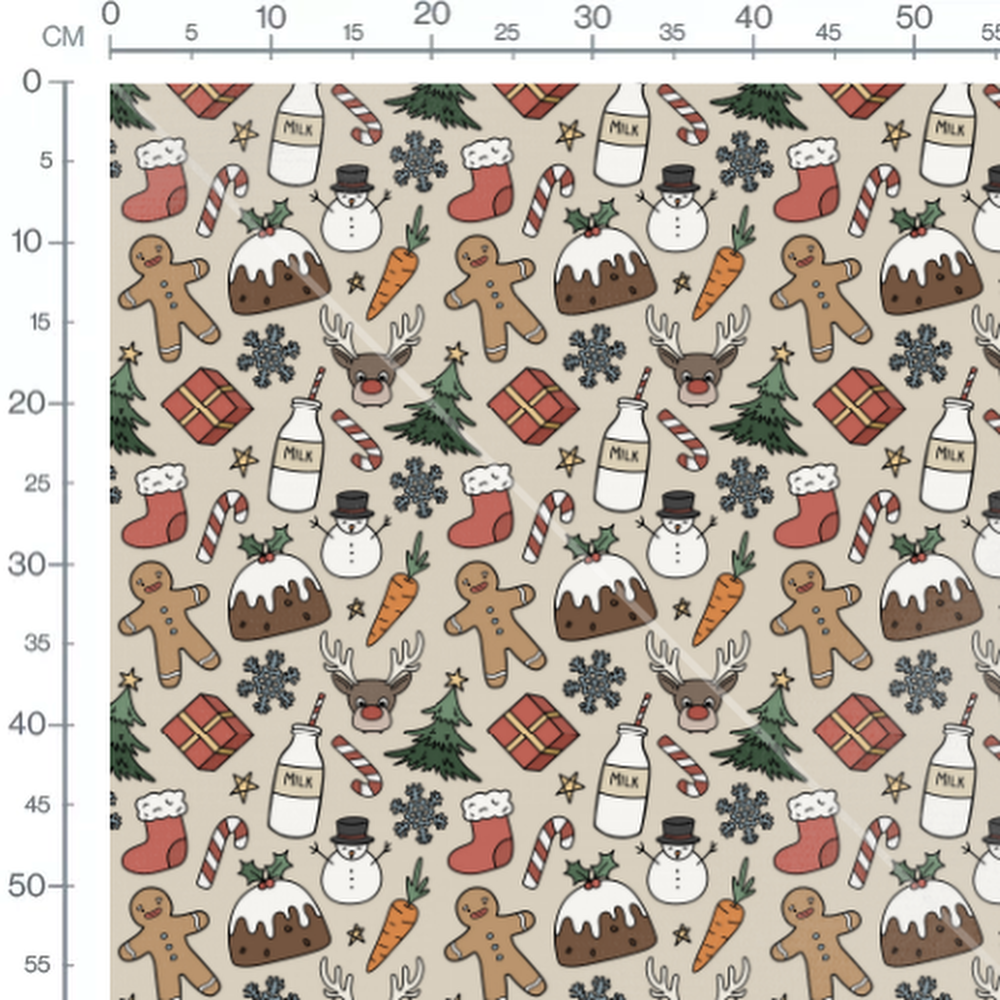 Tissu - Ambiance chaleureuse de Noël