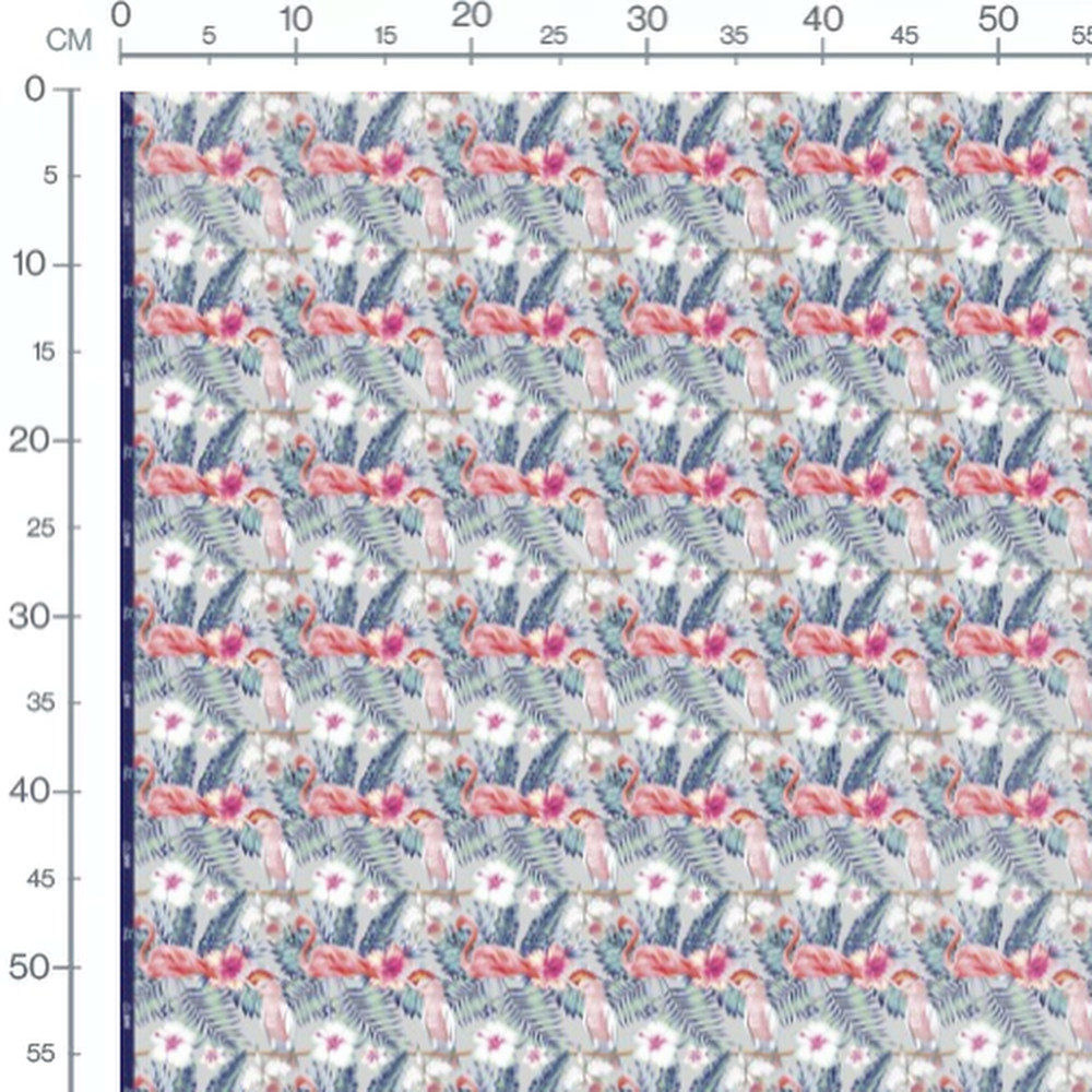 Tissu - Oiseaux colorés et feuillages