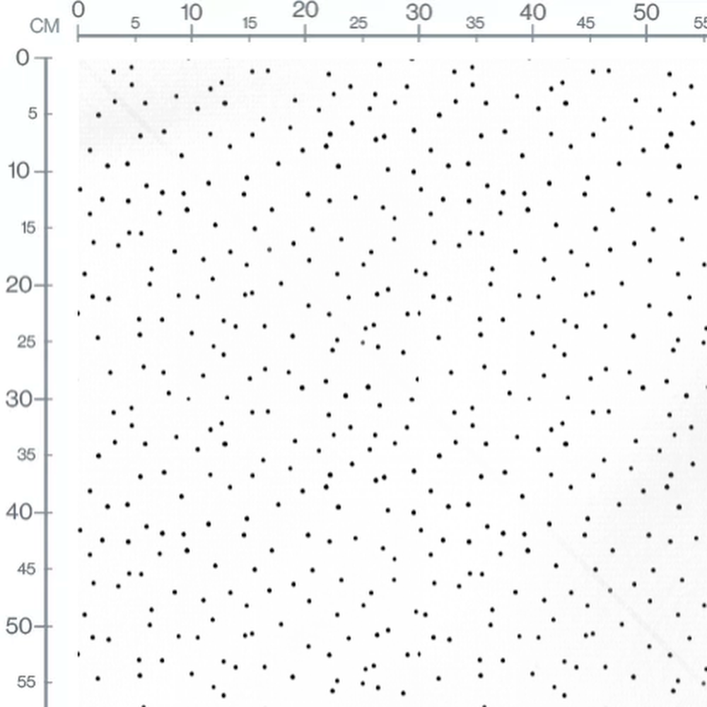 Tissu - Pois noirs uniformes sur blanc 2