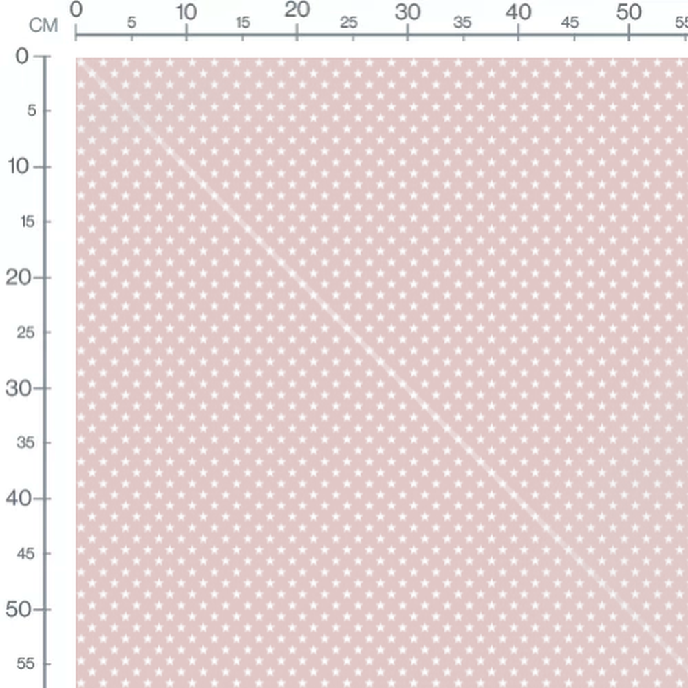 Tissu - Étoiles blanches sur rose