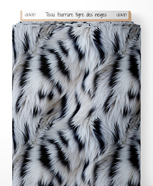 Tissu - fourrure tigre des neiges