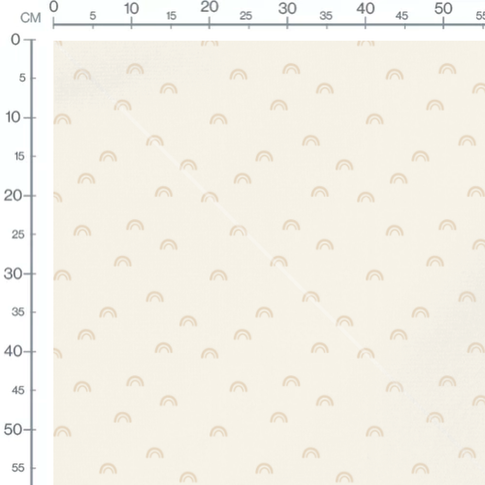 Tissu - Arcs beiges sur fond crème