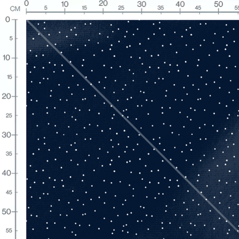 Tissu - Pois blancs sur bleu marine 2