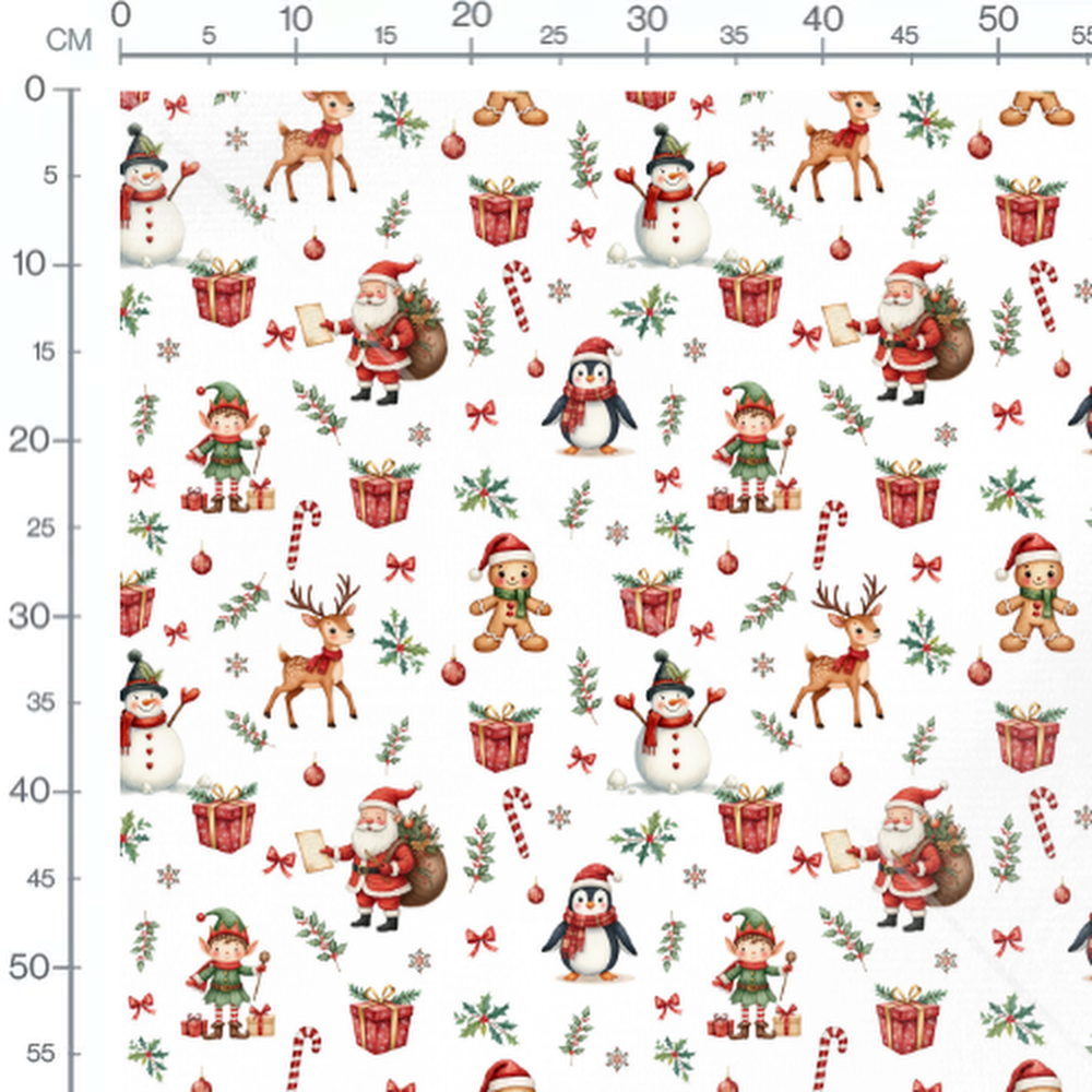 Tissu - Personnages et cadeaux de Noël
