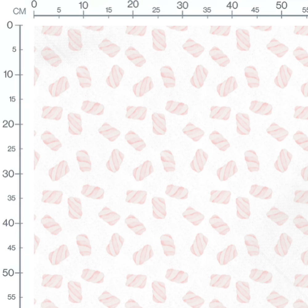 Tissu - Guimauves torsadées pastel