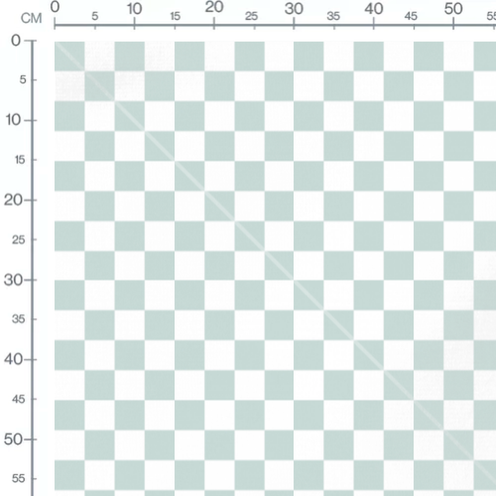 Tissu - Carreaux blancs et verts