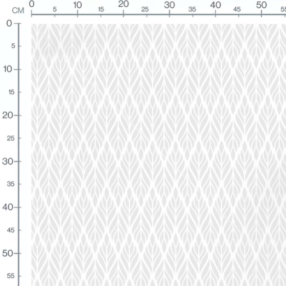 Tissu - Feuilles stylisées sur gris clair
