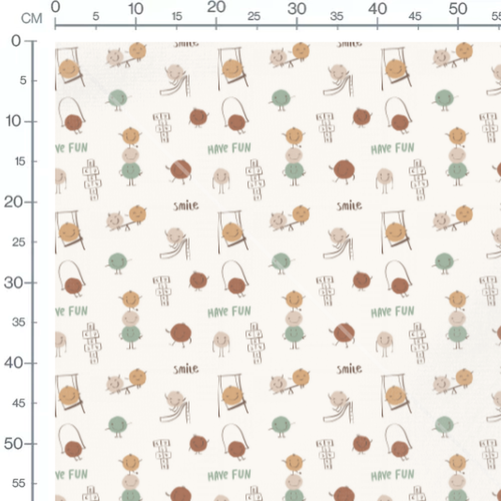 Tissu - Enfants jouant au parc