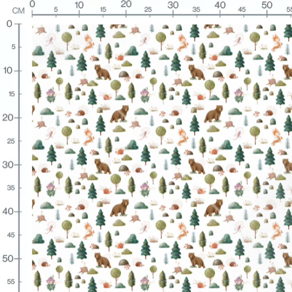 Tissu - Animaux et créatures de forêt