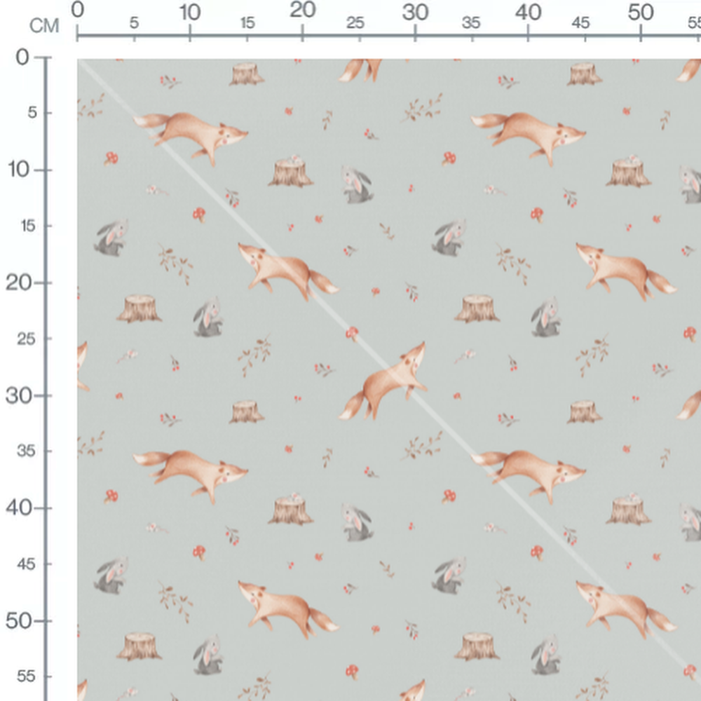 Tissu - Lunes et cercles marron