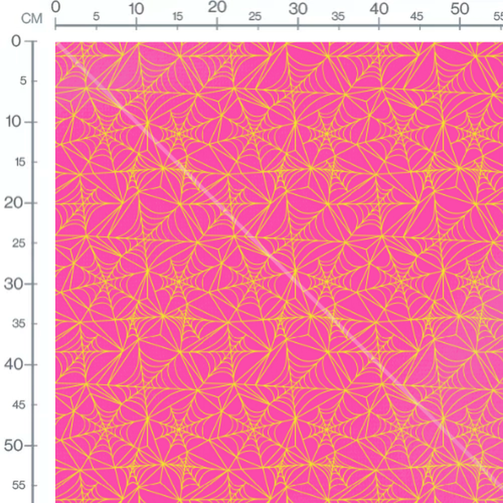 Tissu - Toiles d'araignée jaunes