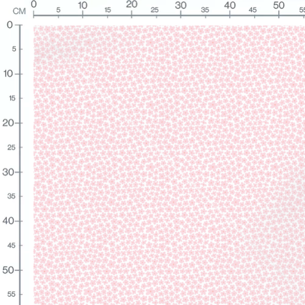 Tissu - Fleurs roses pâles uniformes