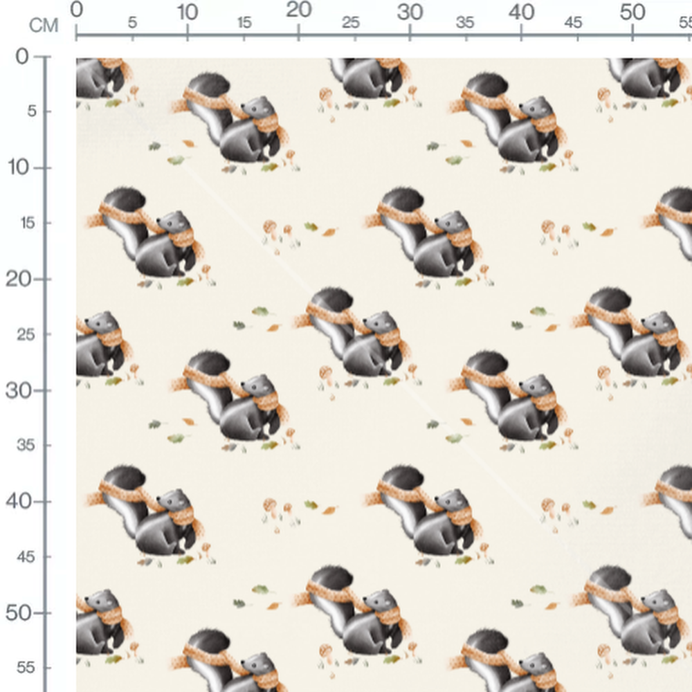 Tissu - Moufettes avec écharpes