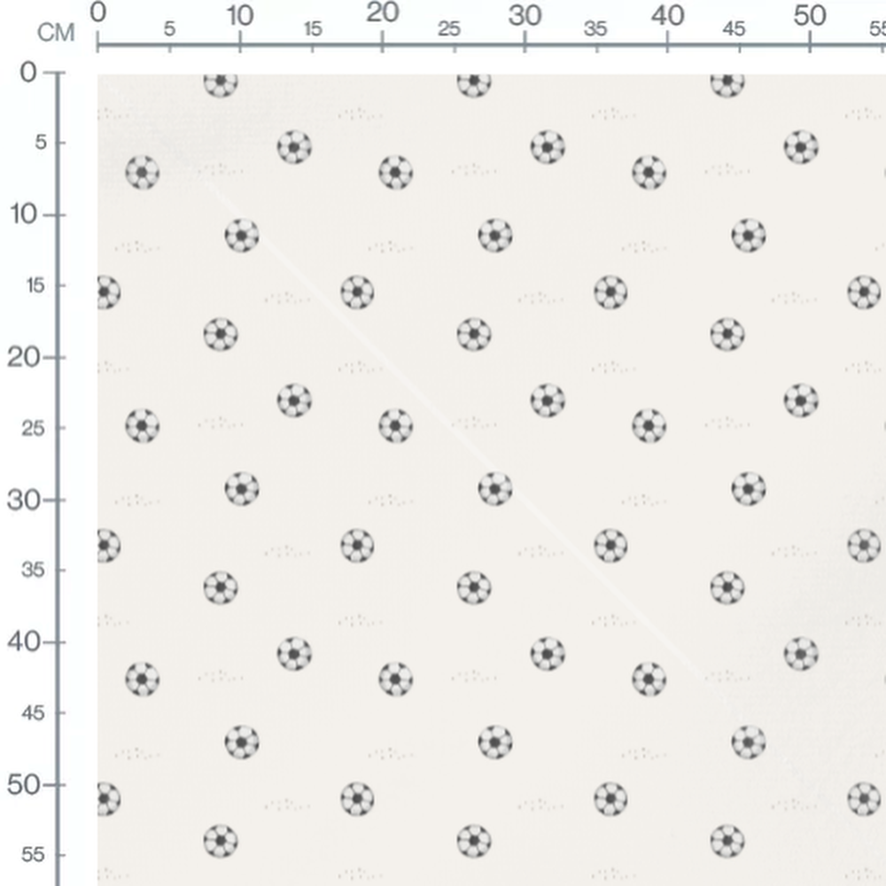 Tissu - Ballons de football noir et blanc