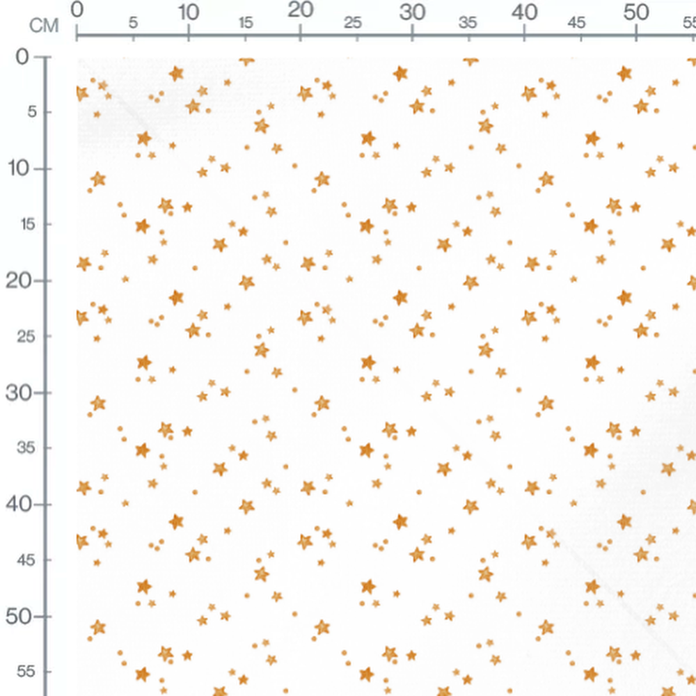 Tissu - Étoiles dorées variées