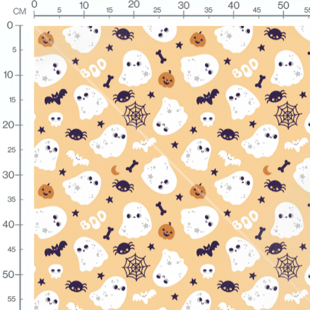 Tissu - Ambiance Halloween beige