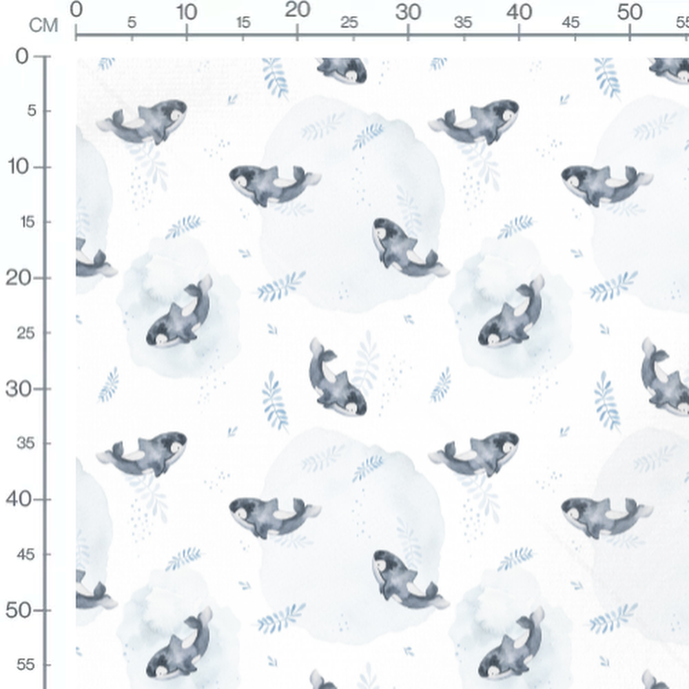 Tissu - Orques et taches bleues