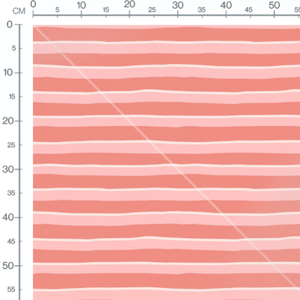 Tissu - Rayures roses et blanches ondulées