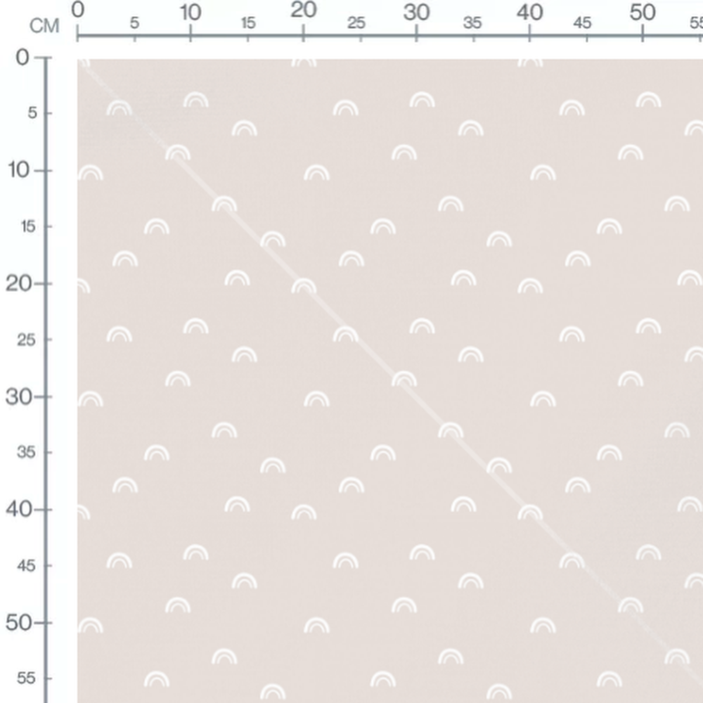 Tissu - Demi-cercles blancs réguliers