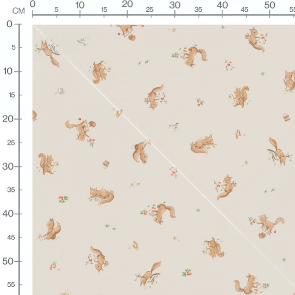 Tissu - Rayures douces beige et bleu