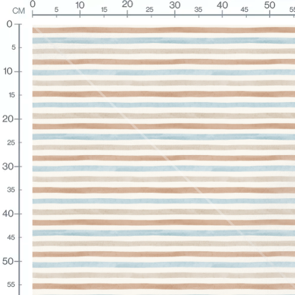 Tissu - Rayures bleues et beiges