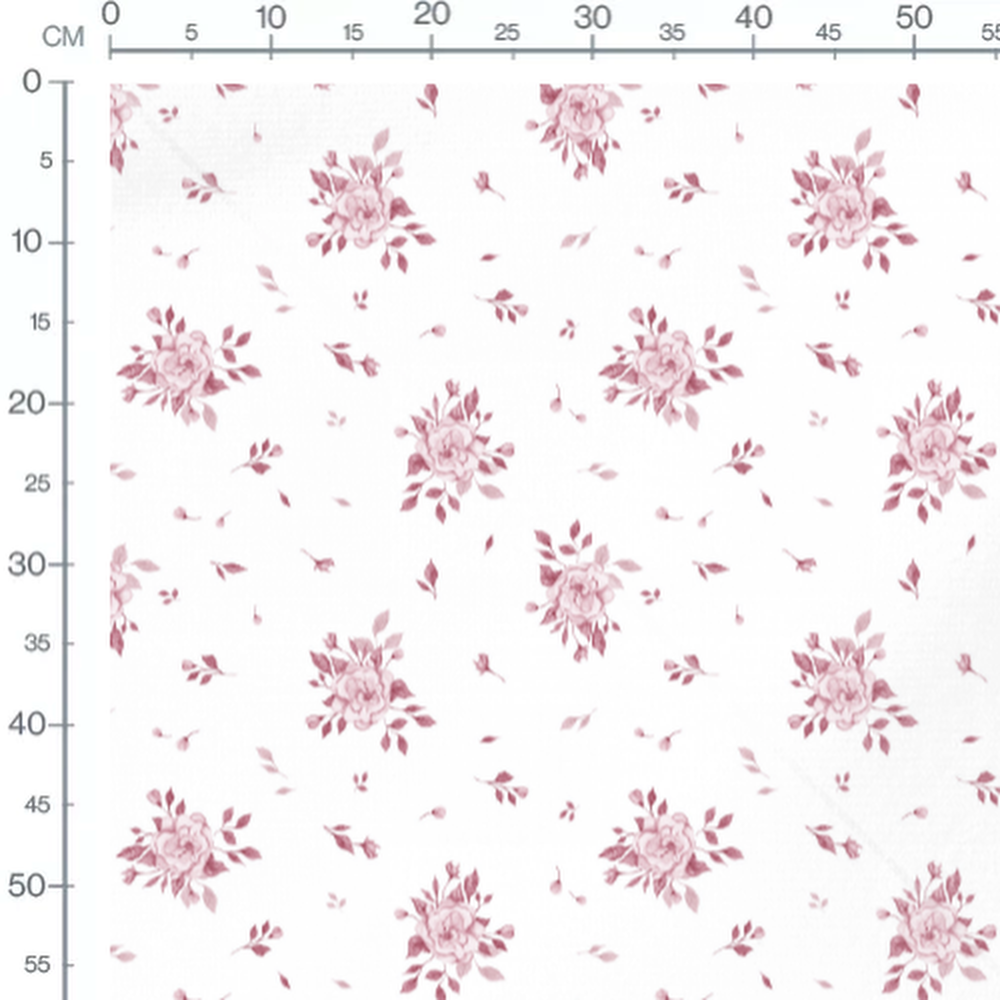 Tissu - Bourgeons et feuilles légères
