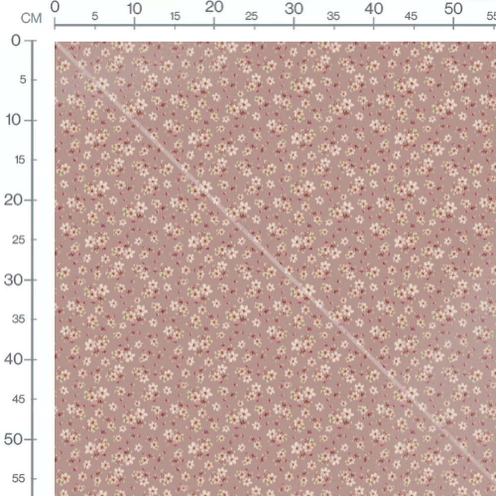 Tissu - Fleurs roses sur mauve