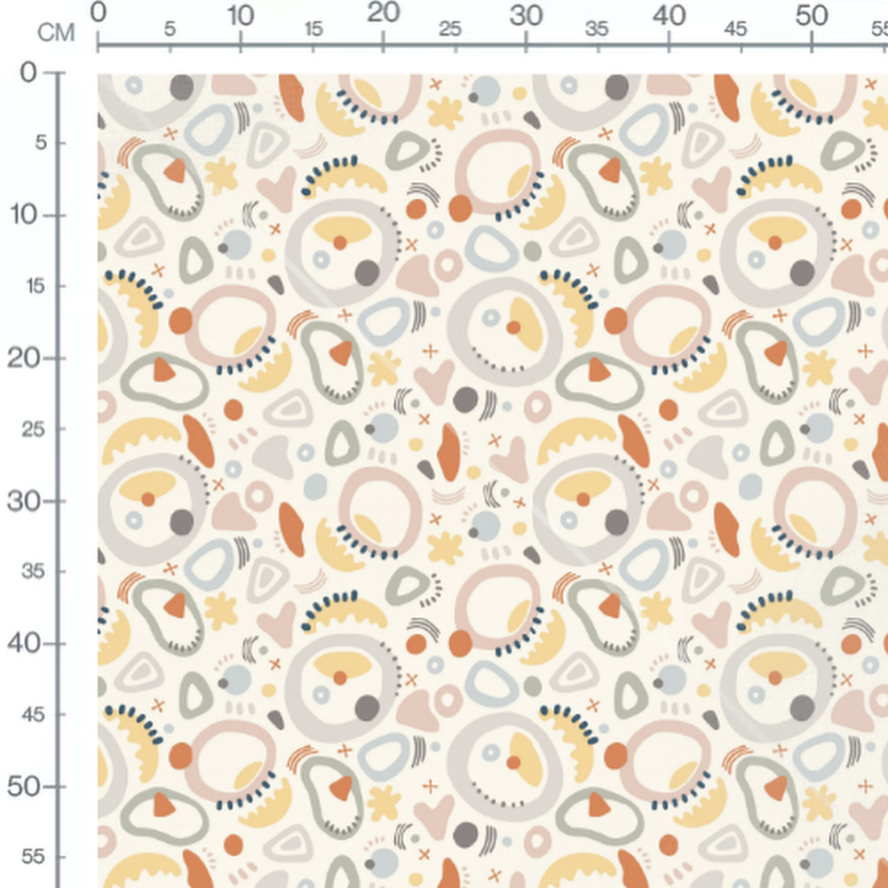 Tissu - Formes abstraites pastel