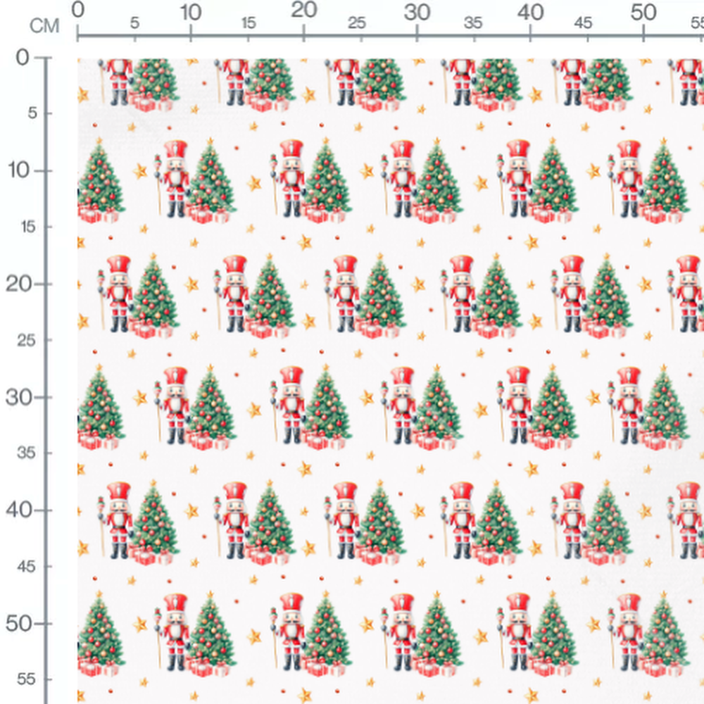 Tissu - Casse-noisettes et sapins