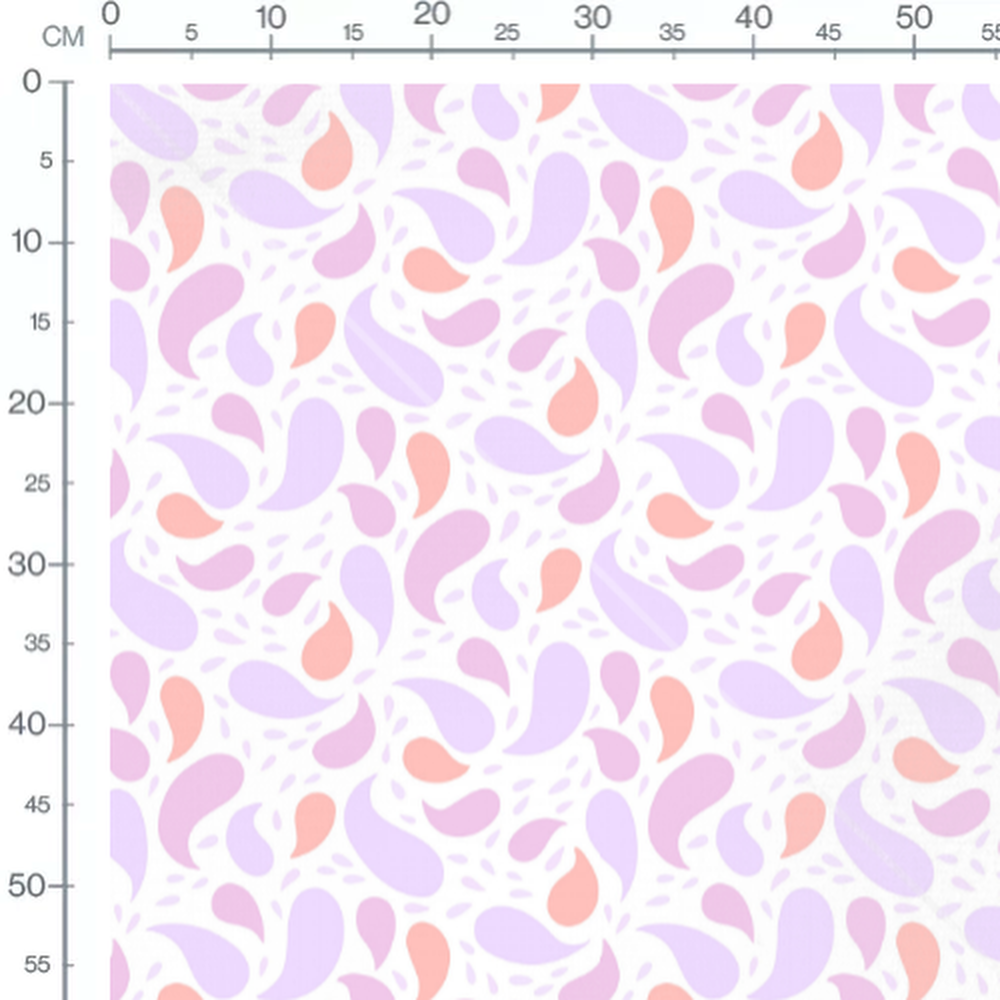 Tissu - Cachemire pastel et gouttes